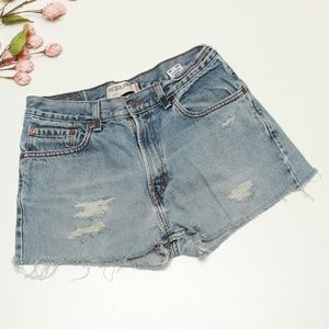 Levi's 505 Cut off Distressed Jean Shorts